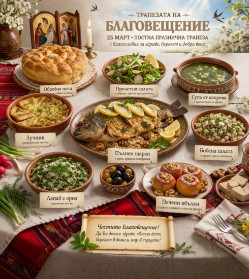 Благовещение - обичаите за трапезата